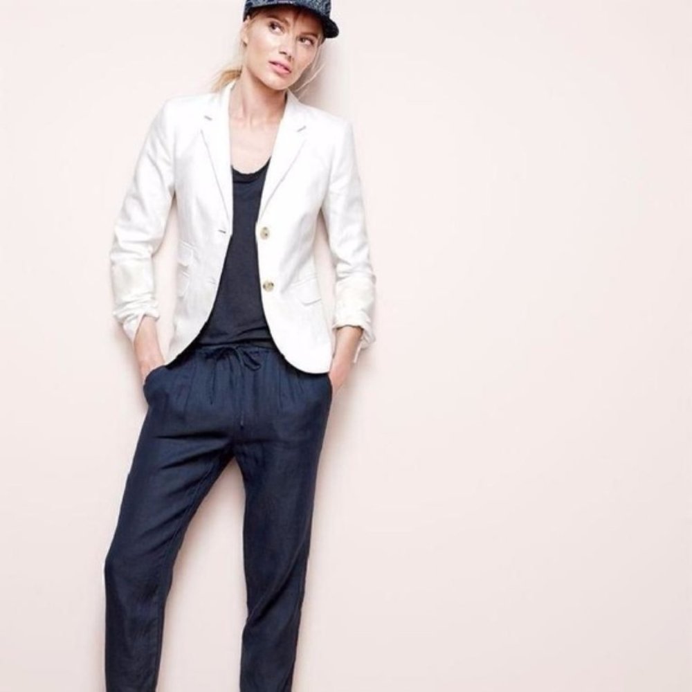 J CREW Women's White Schoolboy Blazer Size 0